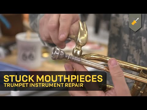 How to fix a stuck trumpet mouthpiece | Instrument Repair at Home