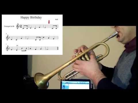 beginners trumpet lessons happy birthday